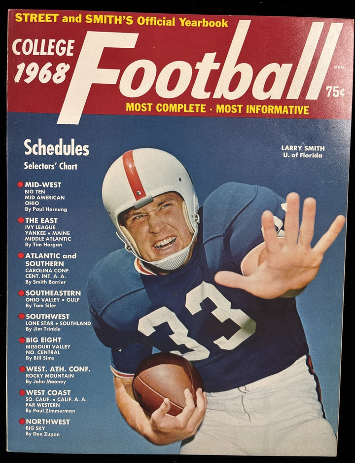 1968 Streets & Smiths College Football Yearbook Larry Smith Univ Of Florida 