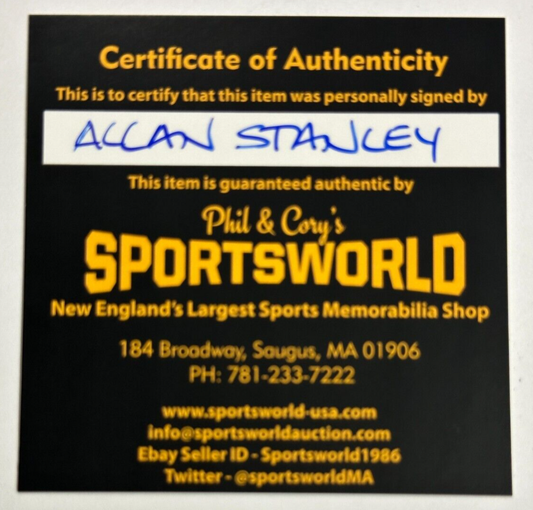 Allen Stanley Autographed Boston Bruins Hockey Puck W/ HOF 81 Insc