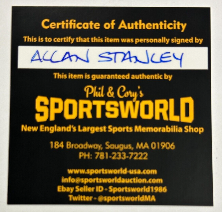 Allen Stanley Autographed Boston Bruins Hockey Puck W/ HOF 81 Insc