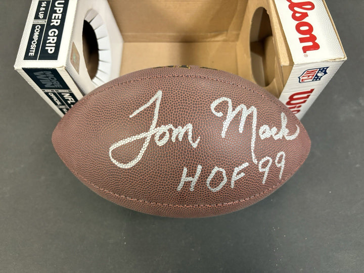 Tom Mack Signed Inscribed Football Hall Of Fame 1999 COA LA Rams