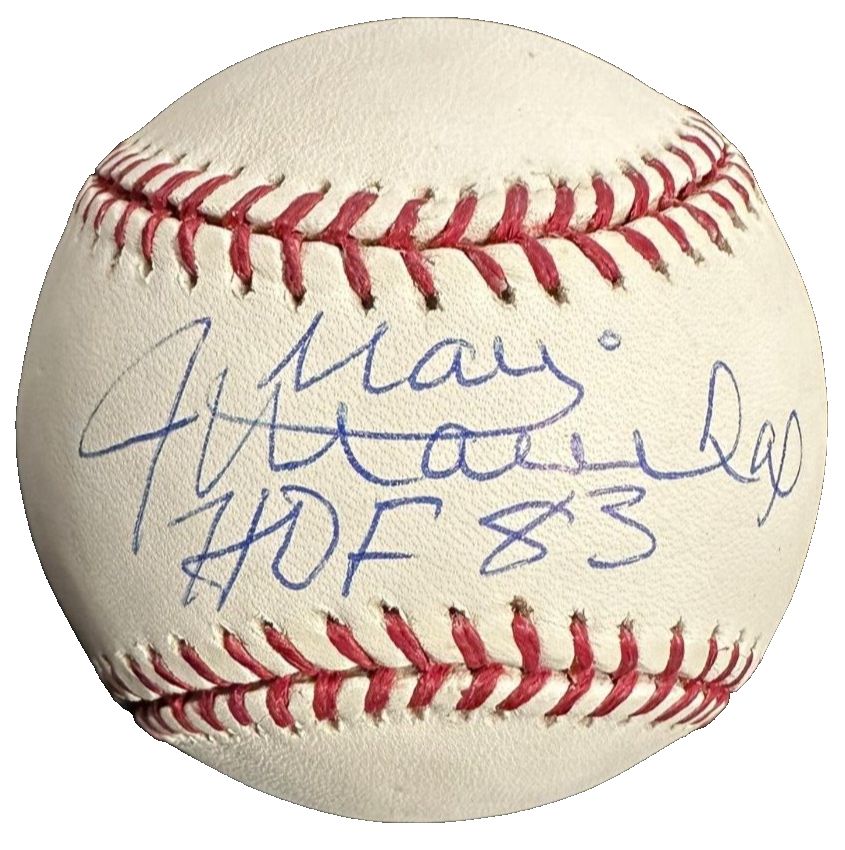 Juan Marichal Autographed OML Baseball W/ HOF 83 Inscription Giants