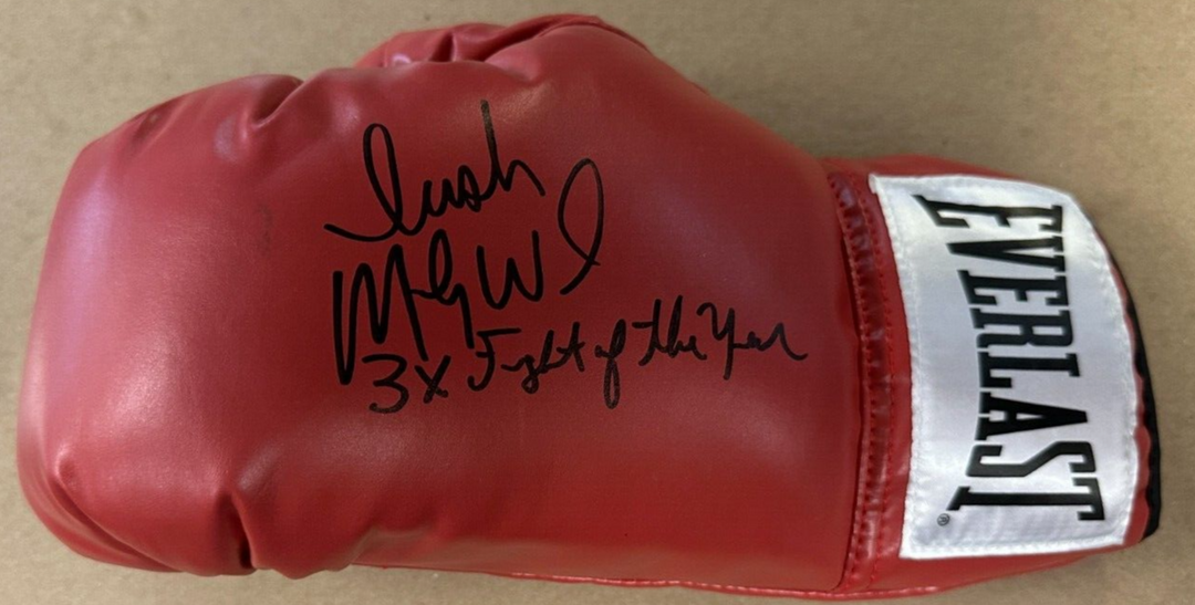 Irish Micky Ward Autographed Full-Size Boxing Glove W/ 3x Fight of the Year