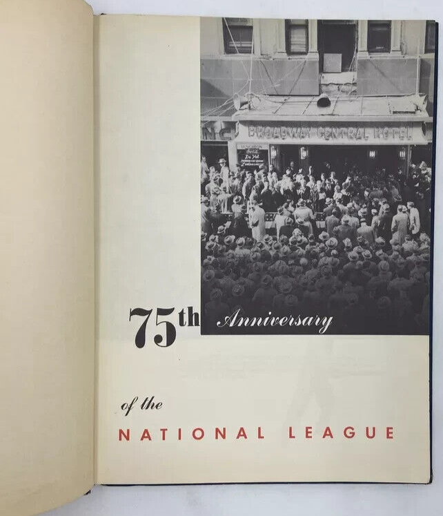 Vintage 75th Anniversary of The National League Hardcover Book
