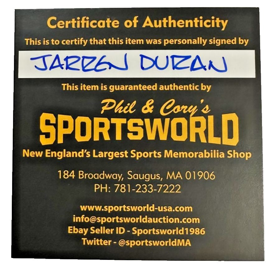 Jarren Duran Autographed 2024 OM: Black Baseball W/ F*ck Em Still Alive Insc