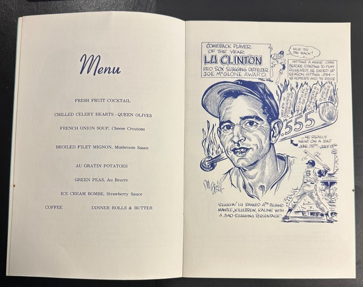 Jan 23, 1963 24th Annual Baseball Writers Association America Dinner Program