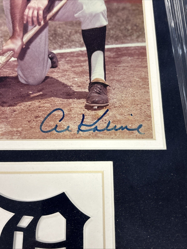 Al Kaline Signed Framed 8x10 Photo Detroit Tigers Sportsworld COA
