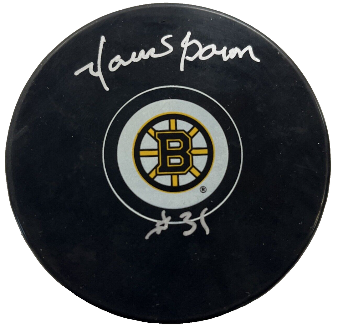 Marco Baron Autographed Boston Bruins Hockey Puck NHL
