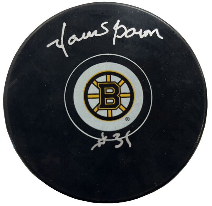 Marco Baron Autographed Boston Bruins Hockey Puck NHL