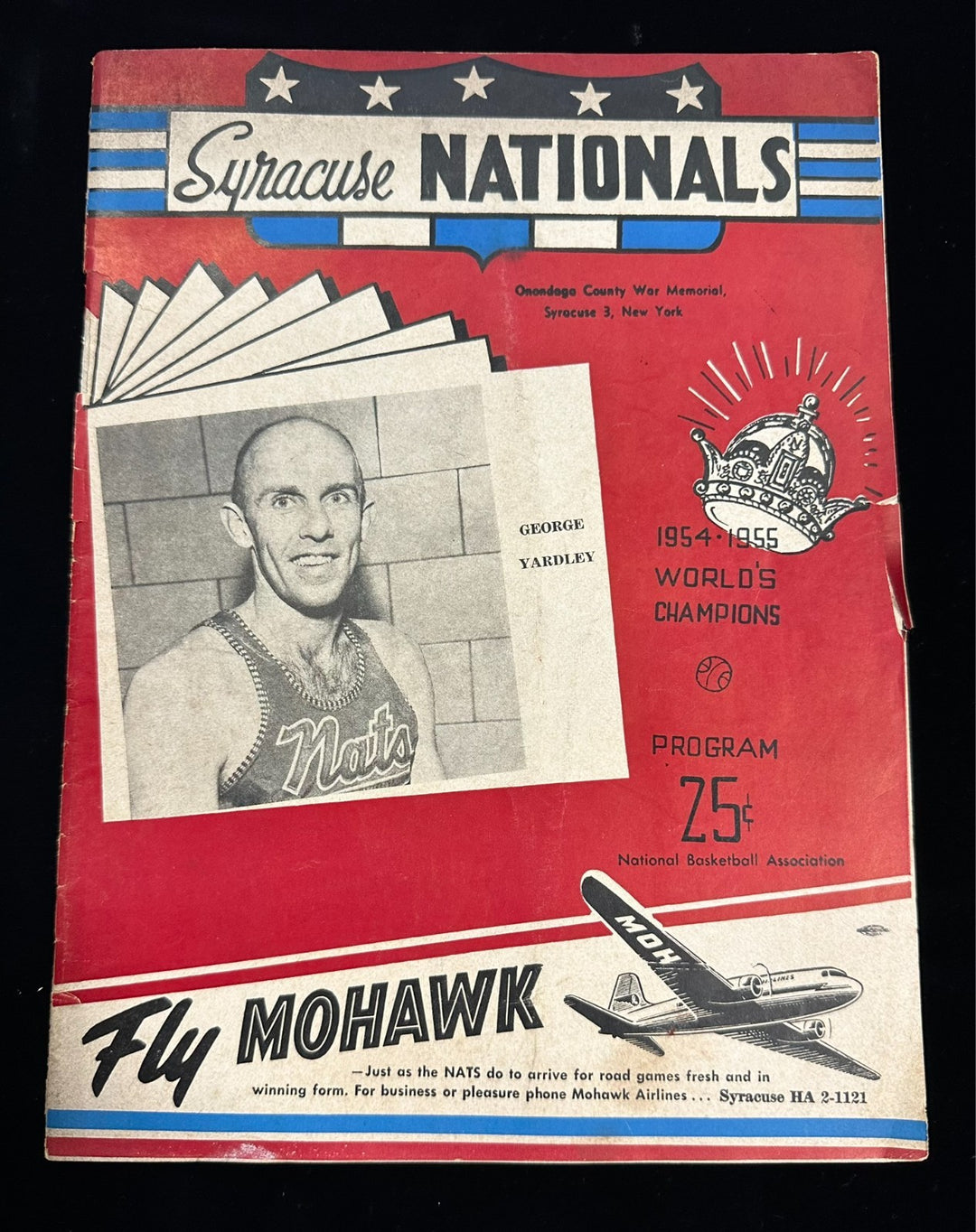 1955-56 Syracuse Nationals vs. New York Knicks Program NBA