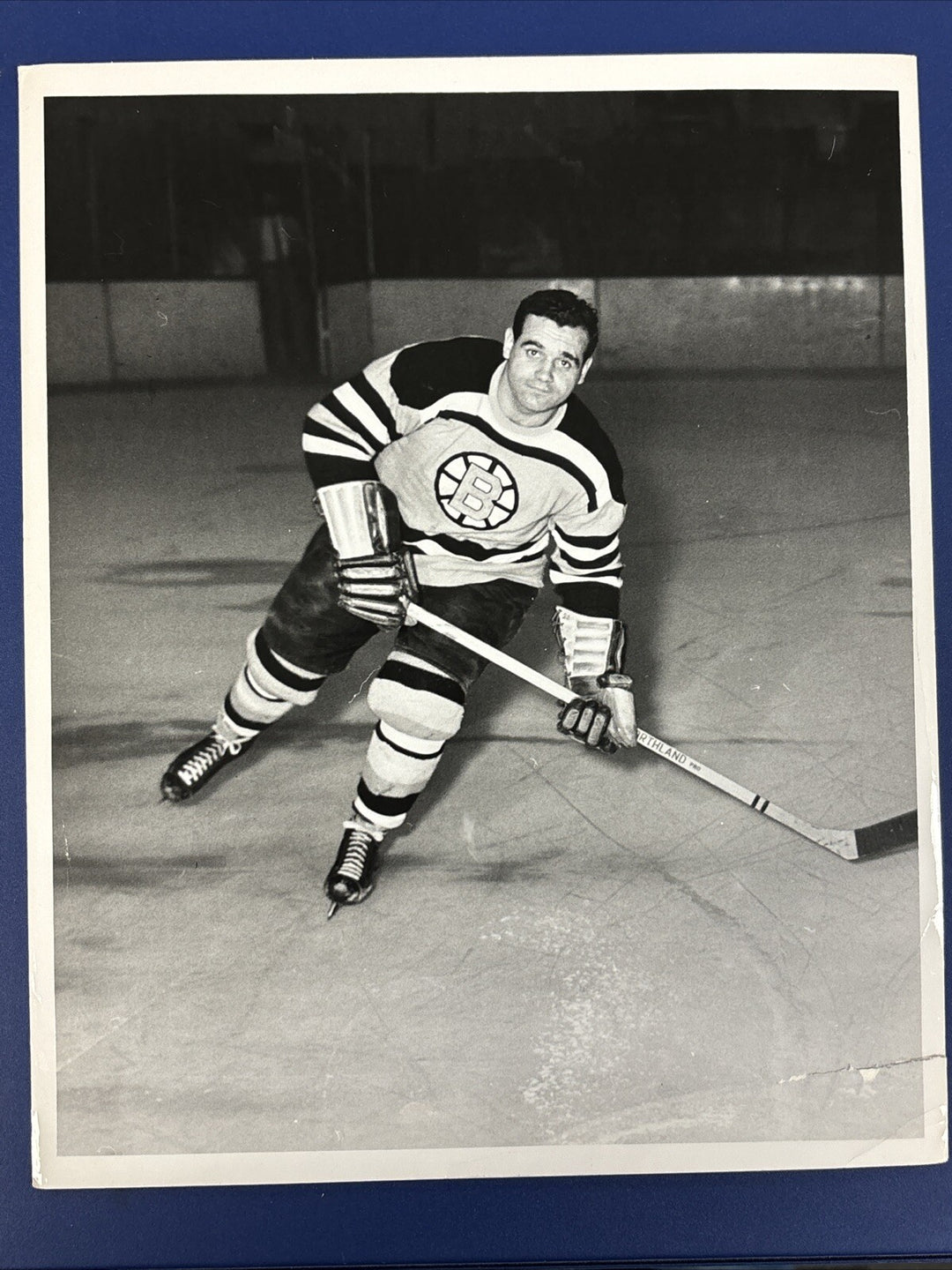 1960’s Leo Boivin Original Boston Bruins Team Photo 8x10