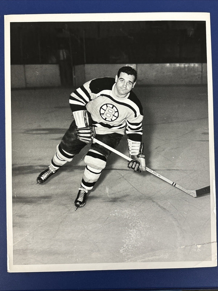 1960’s Leo Boivin Original Boston Bruins Team Photo 8x10