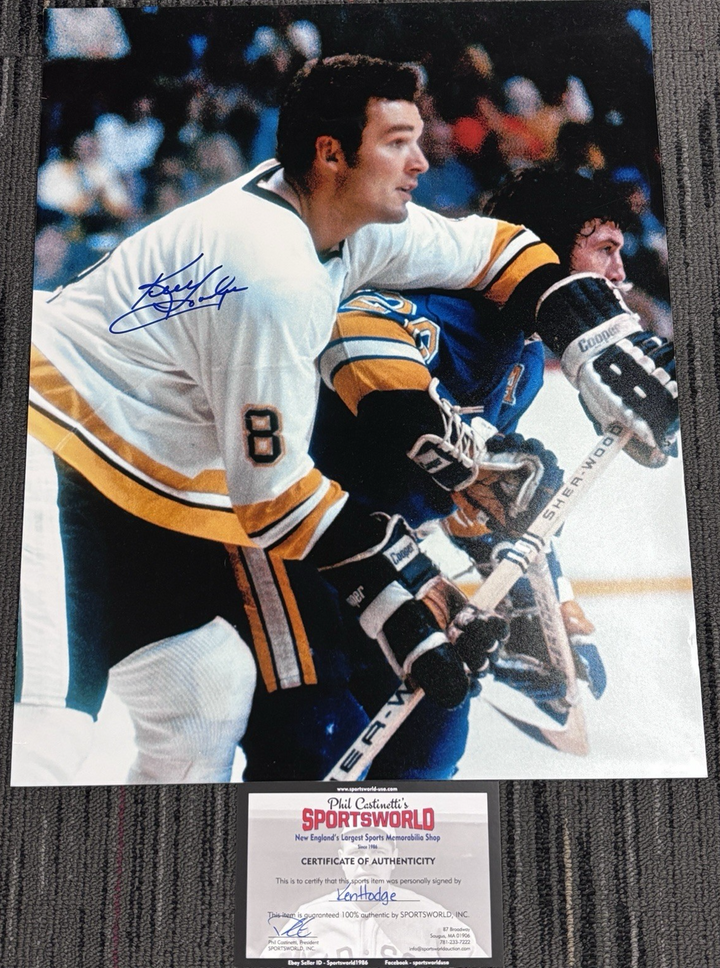 Ken Hodge Autographed Boston Bruins 16x20 Photo NHL