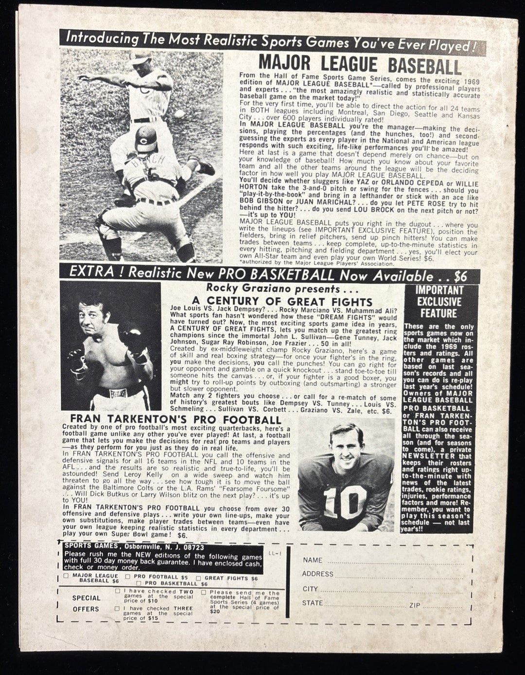 1969 Sport Reviews Baseball Magazine Bob Gibson and Denny McLain Cover