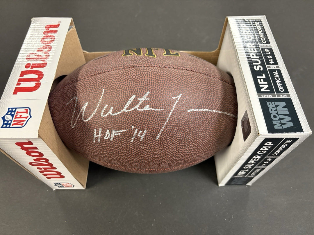 Walter Jones Signed Inscribed Football Hall Of Fame 2014 COA Seattle Seahawks
