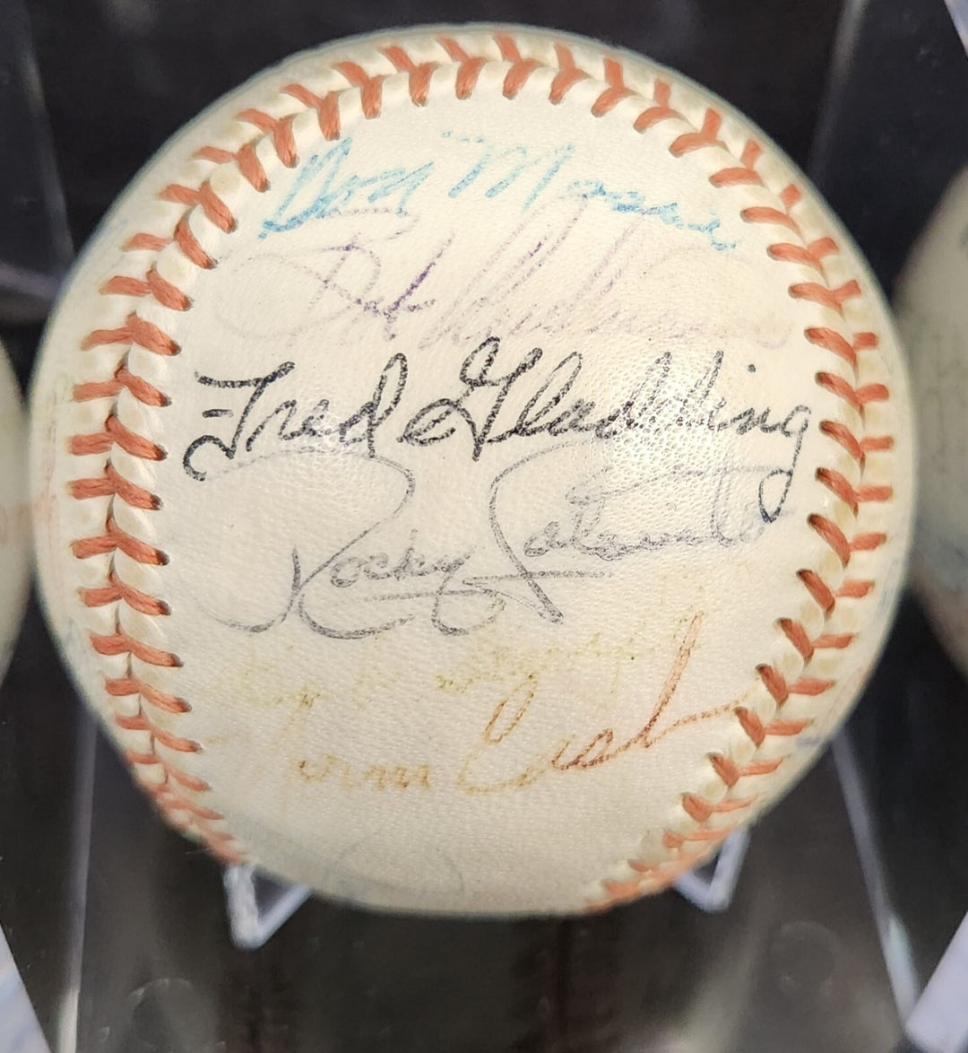 1963 Detroit Tigers Team Signed Detroit Tigers Baseball Kaline Bunning HOF COA