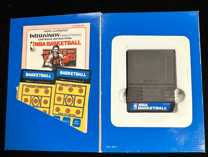 1979 Intellivision NBA Basketball Game W/ Inlays, Manual & Original Box