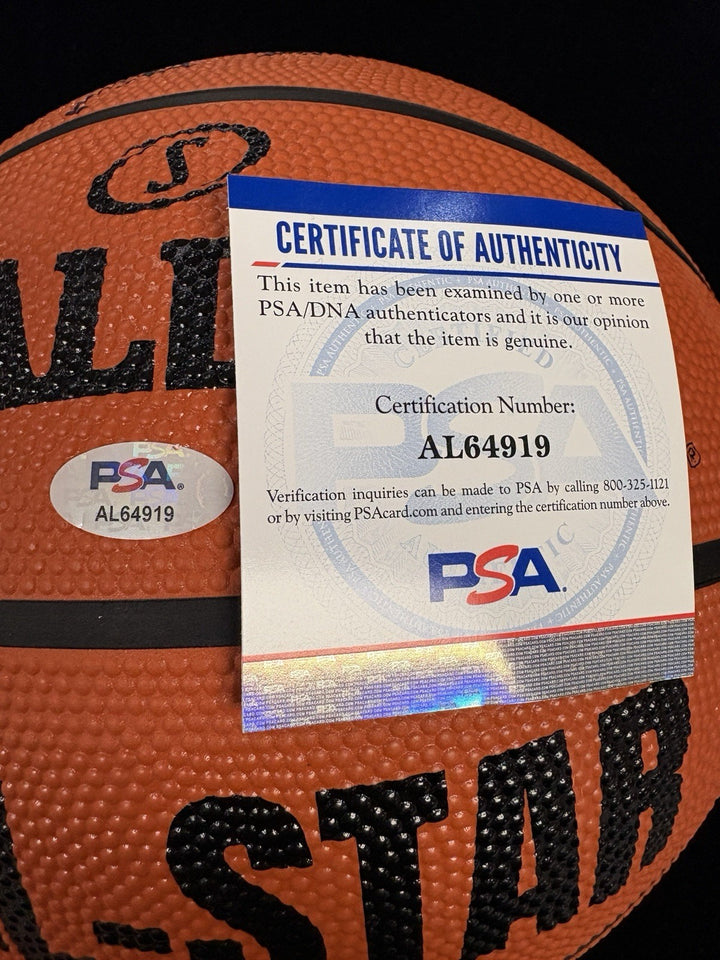 CJ McCollum Signed Spalding All Star Basketball PSA Washington Wizards