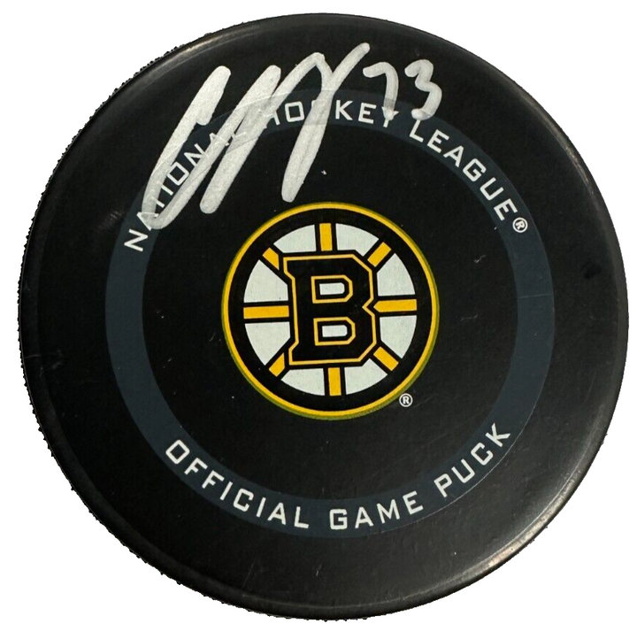 Charlie McAvoy Autographed Boston Bruins Official Game Puck Fanatics