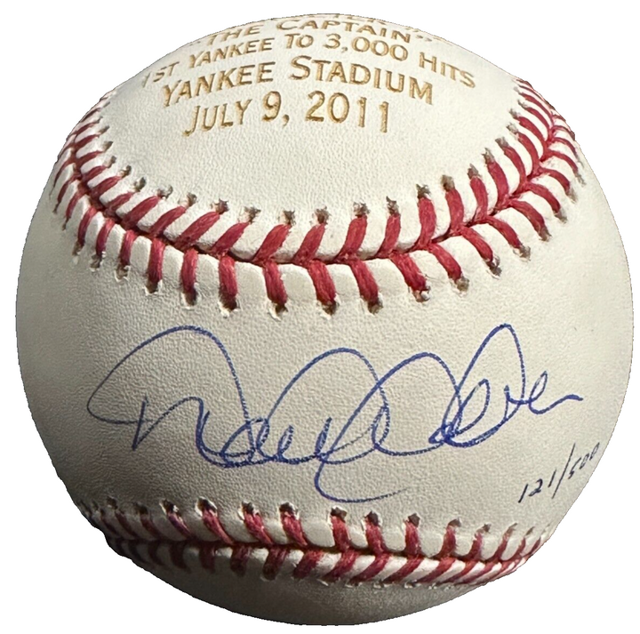 Derek Jeter Signed 3000th Career Hit Commemorative Baseball PSA/DNA/500 Yankees