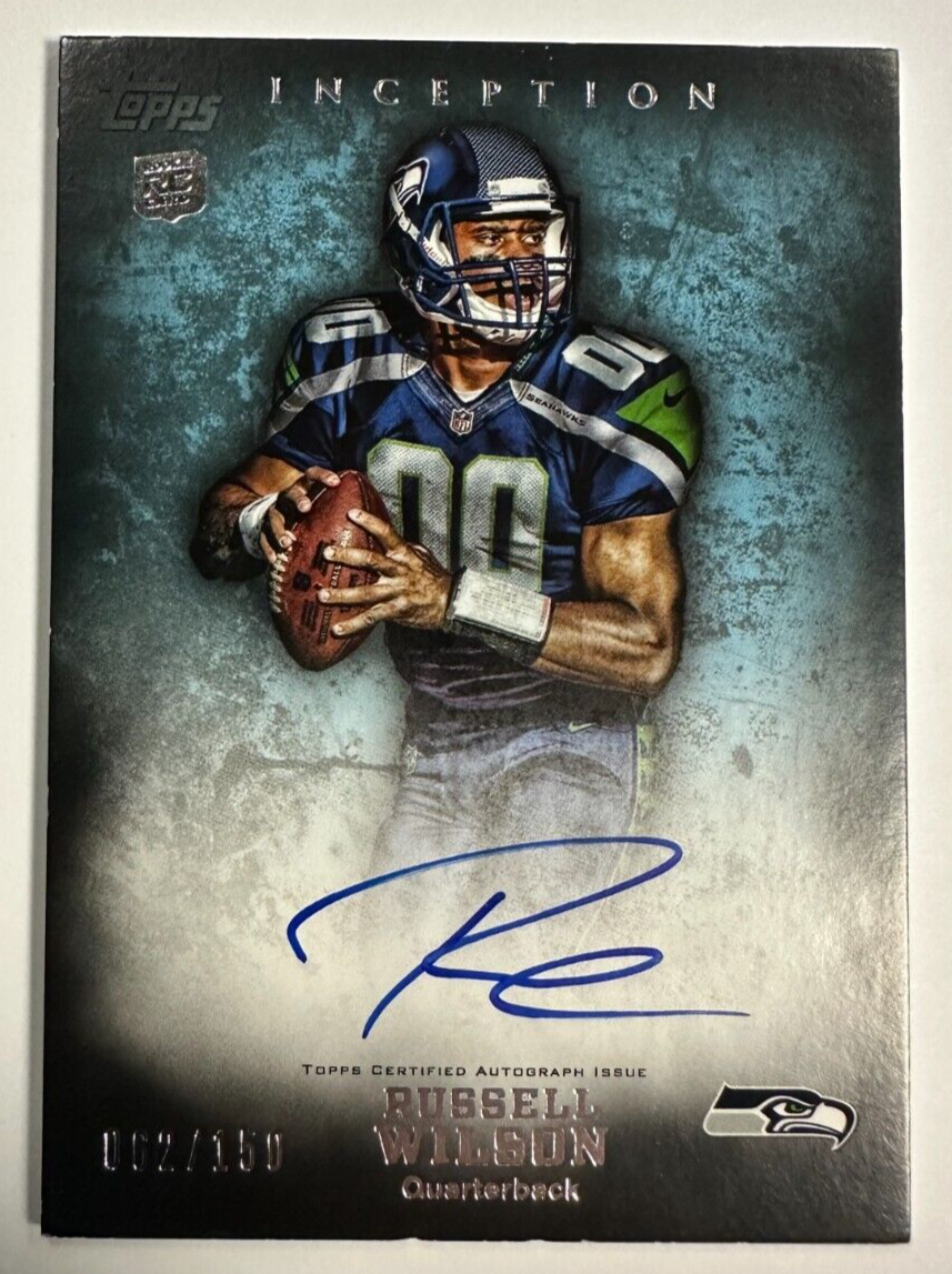 2012 Topps Inception Russell Wilson Autographed Rookie Card 62/150 Seahawks