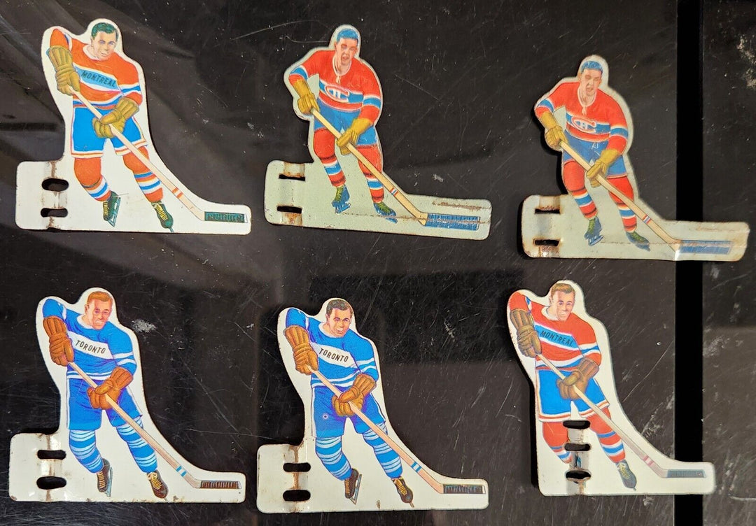 Lot Of 6 Vintage Munro Tabletop Hockey Player Replacements 4 Montreal 2 Toronto