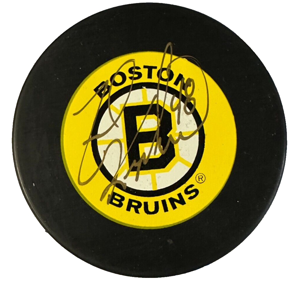 Fred Knipscheer Autographed Boston Bruins Hockey Puck NHL
