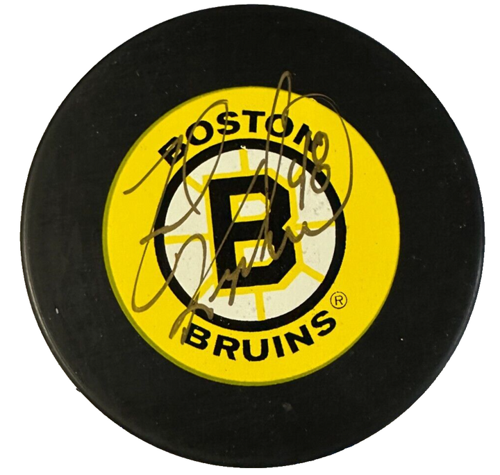 Fred Knipscheer Autographed Boston Bruins Hockey Puck NHL