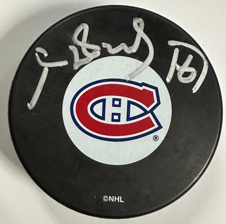 Henri Richard Autographed Montreal Canadiens Hockey Puck HOF