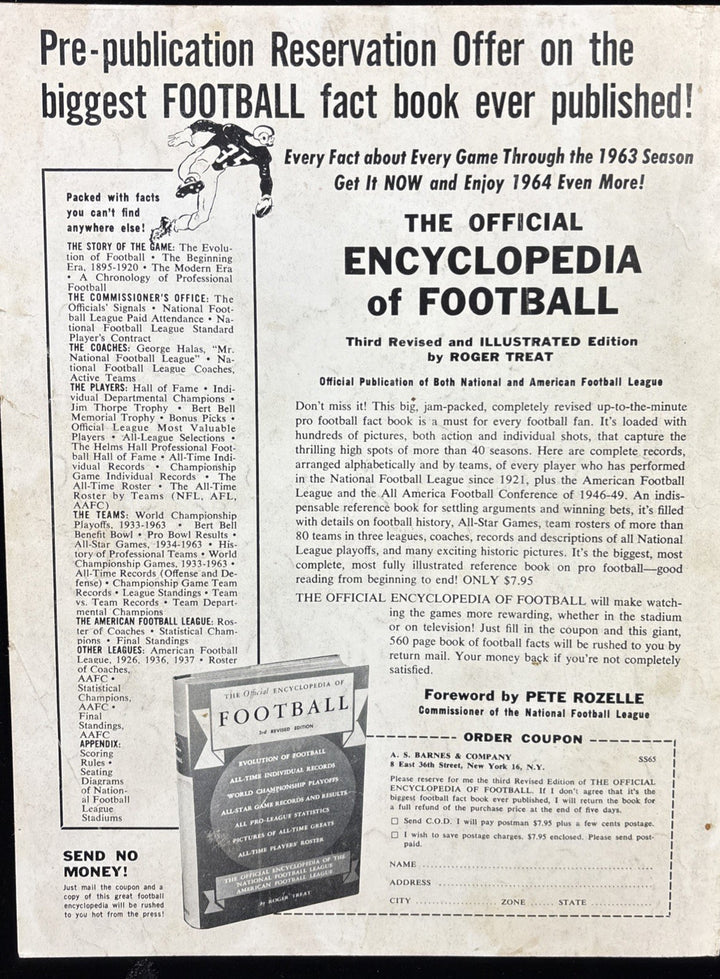 1964 Street And Smiths Yearbook Football Jim Katcavage