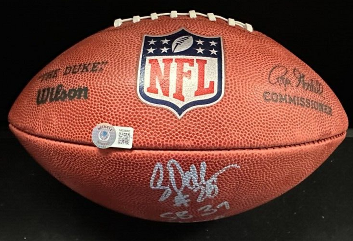 Corey Dillon Signed Wilson NFL Football New England Patriots W/ SB 39 Champ BAS