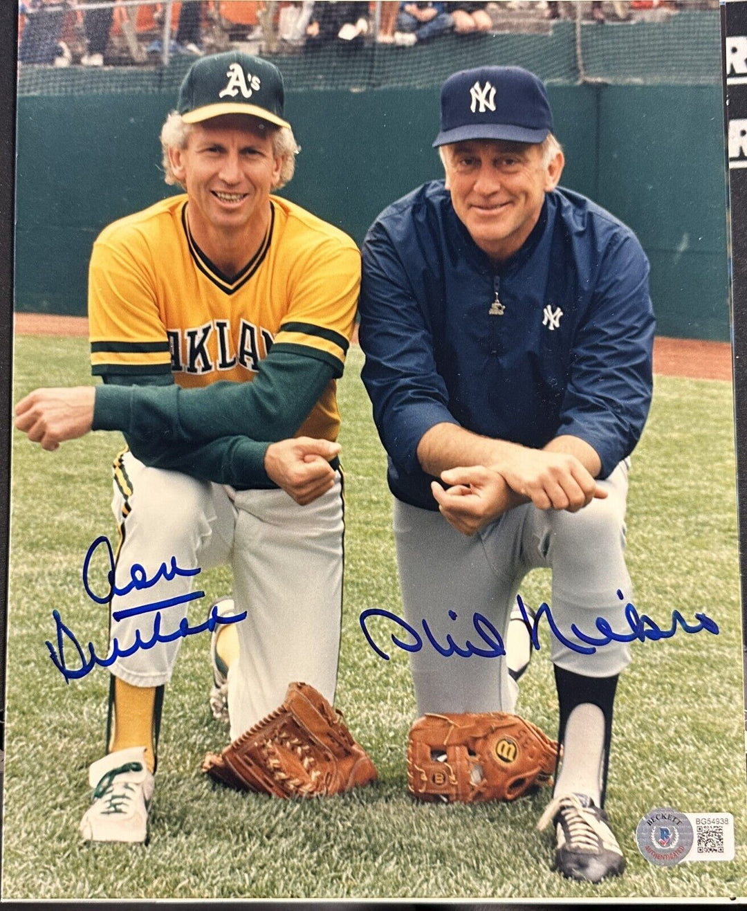 Phil Niekro & Don Sutton Autographed 8x10 Photo HOF BAS Yankees A's