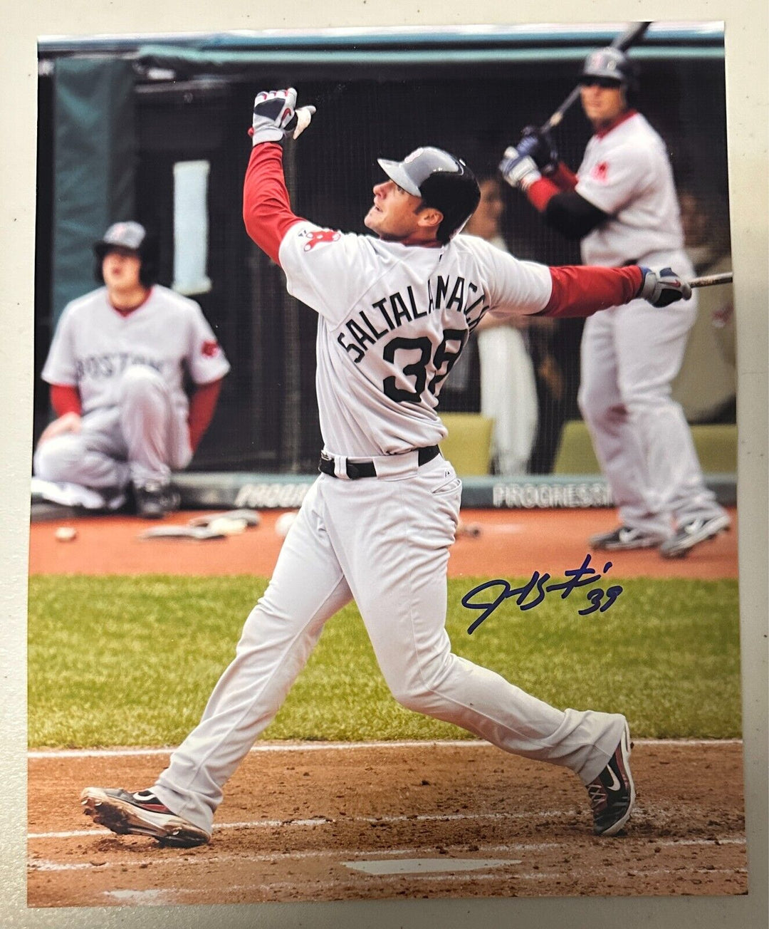 Jarrod Saltalamacchia Autographed Boston Red Sox 8x10 Photo