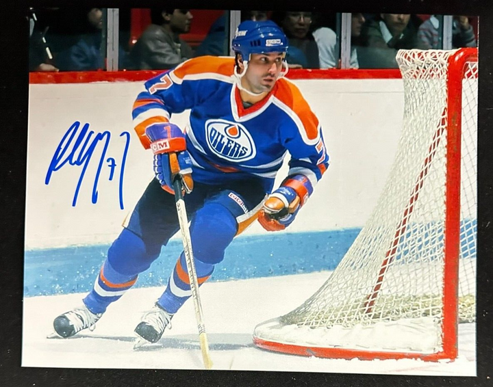 Paul Coffey Autographed Edmonton Oilers 8x10 Photo HOF