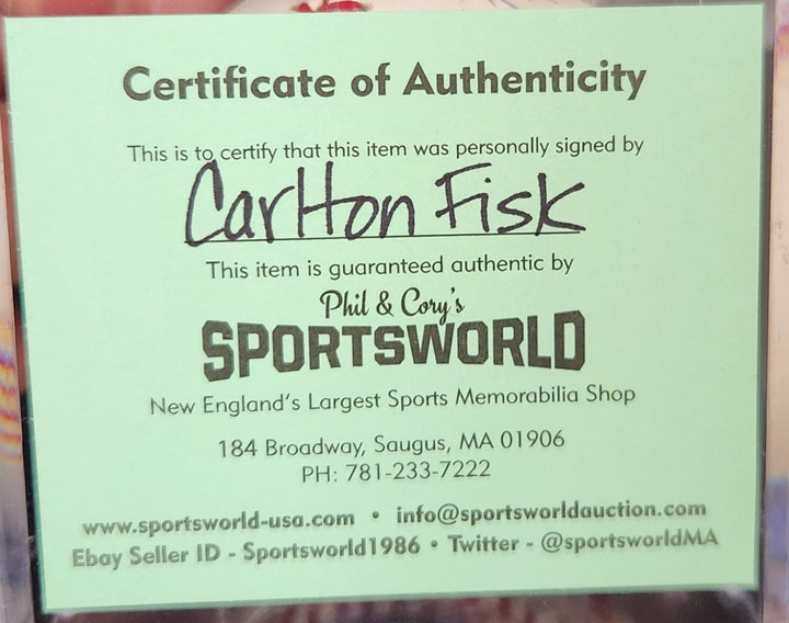 Carlton Fisk Signed Major League Baseball Red Sox White Sox HOF Steiner PSA COA