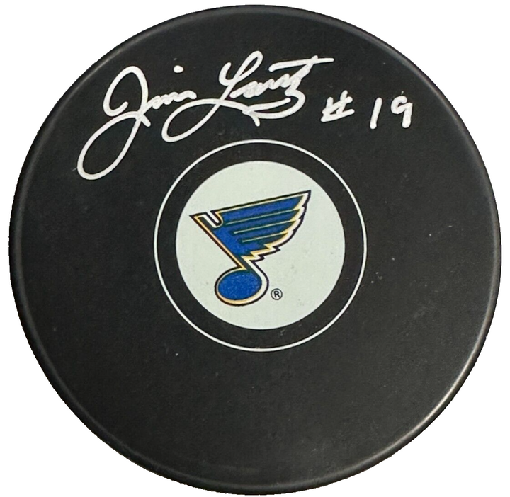 Jim Lorentz Autographed St. Louis Blues Hockey Puck NHL