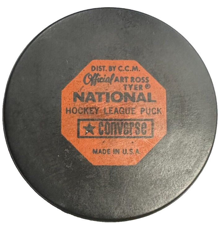 Vintage 1969-73 Montreal Canadiens Art Ross-Converse Game Hockey Puck NHL