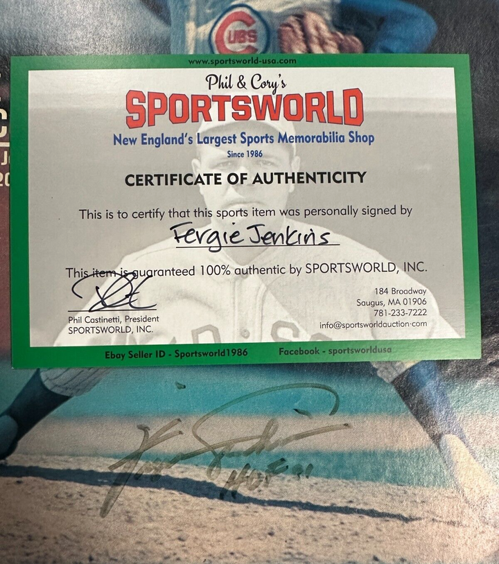 Fergie Jenkins Autographed Aug 30 1971 Sports Illustrated Magazine W/ HOF 1981
