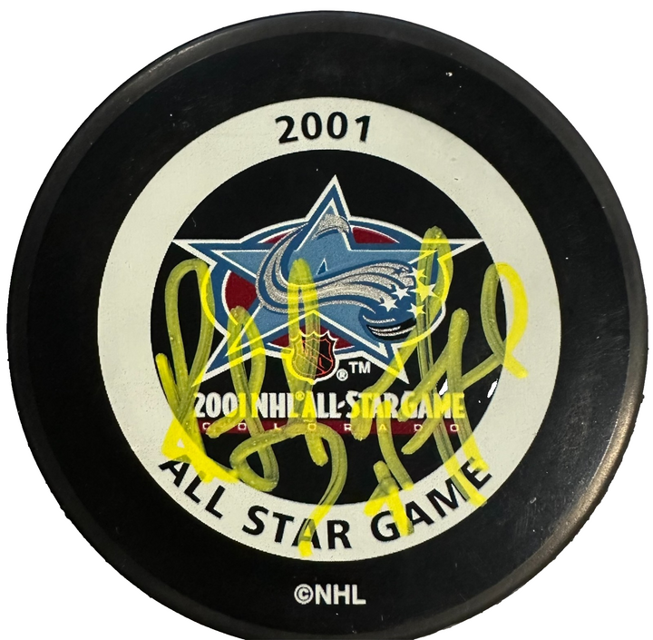 Ray Bourque Autographed 2001 NHL All-Star Game Official Game Puck BAS