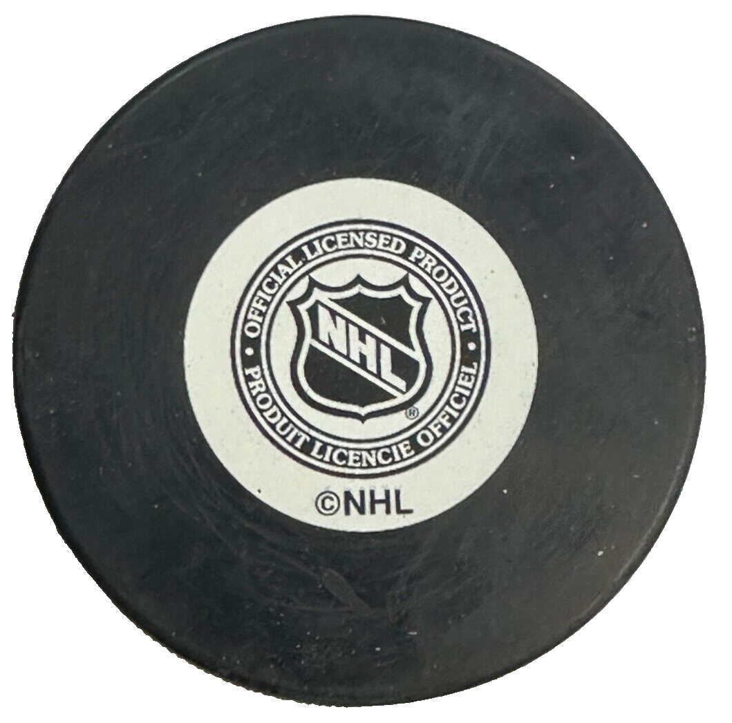 Pentti Lund Autographed Boston Bruins Hockey Puck NHL