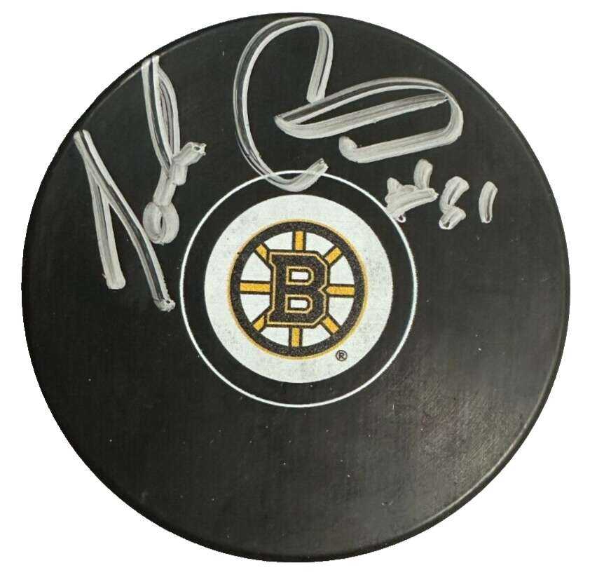 John Carter Autographed Boston Bruins Hockey Puck NHL