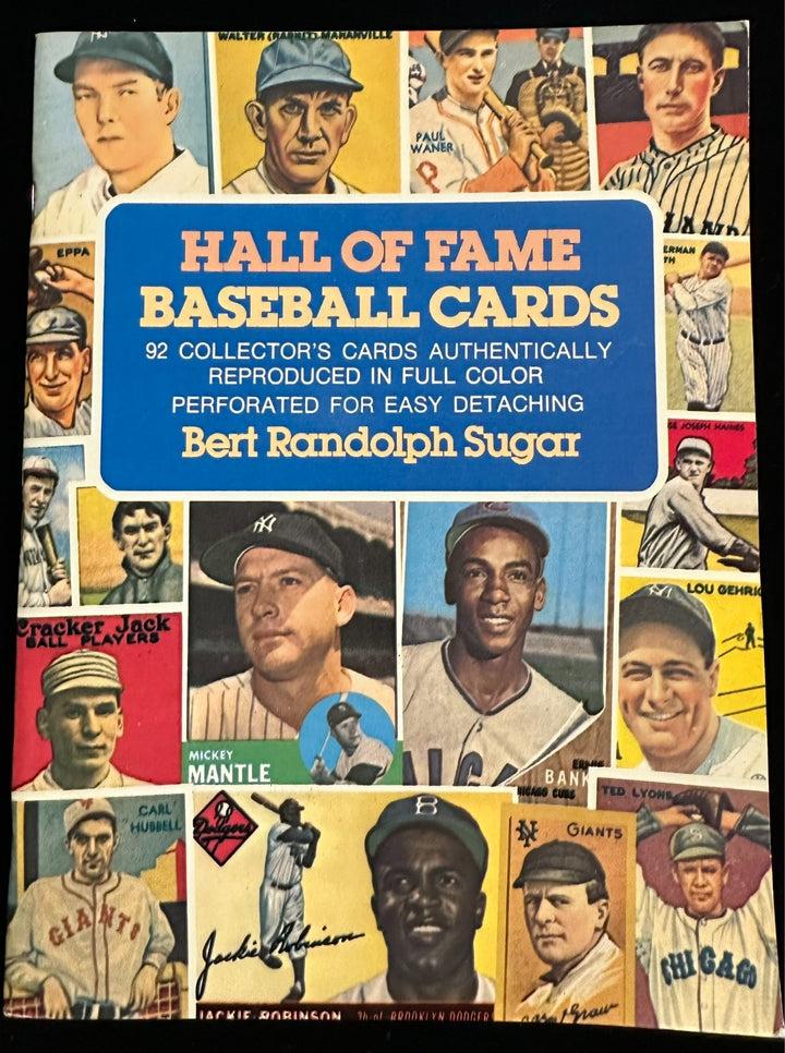 1978 Dover Publications Hall of Fame Baseball Cards Book by Bert Sugar