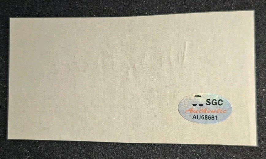 Wally Berger Autographed Cut SGC Boston Braves