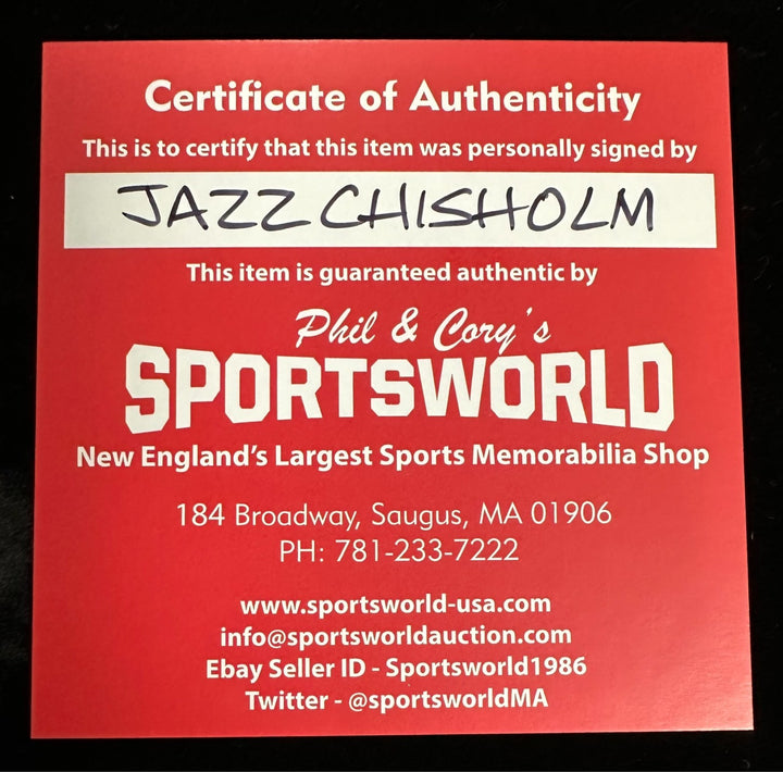 Jazz Chisholm Autographed Official Major League Baseball New York Yankees