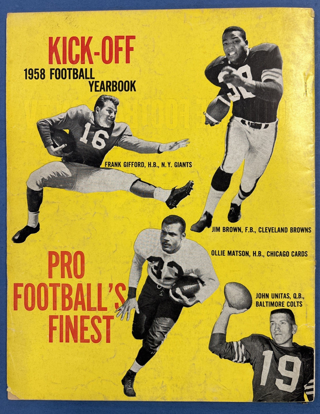 1958 Kick-Off Football Yearbook Magazine Bob Anderson Army