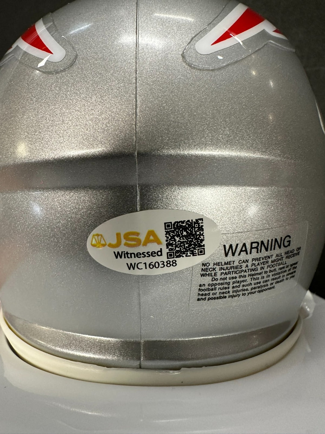Will Campbell Autographed New England Patriots Mini Helmet JSA