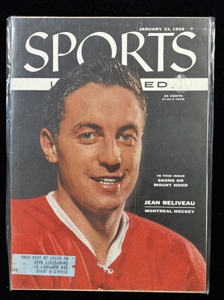January 23 1956 Sports Illustrated Jean Beliveau First Cover Montreal Canadiens