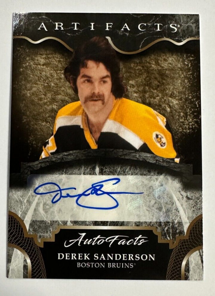 2017-18 Upper Deck Artifacts Autofacts Derek Sanderson Autographed Card