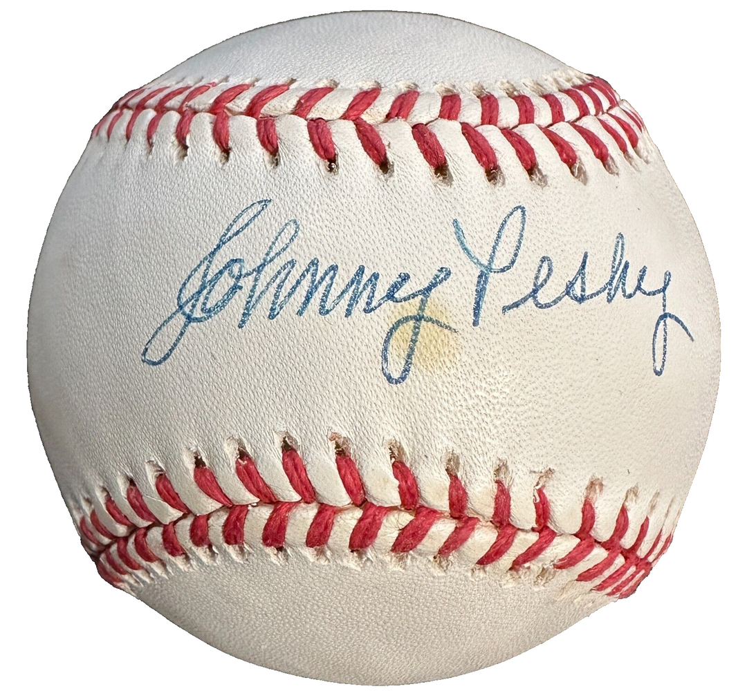 Johnny Pesky & Eddie Pellagrini Signed Official American League Baseball Red Sox