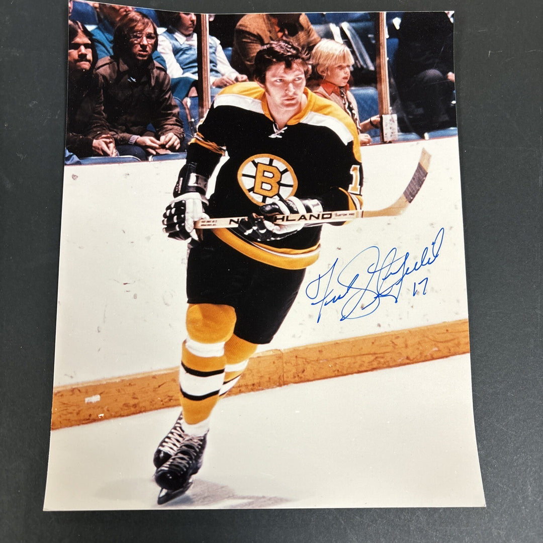 Fred Stanfield Signed 8x10 Boston Bruins Sportsworld