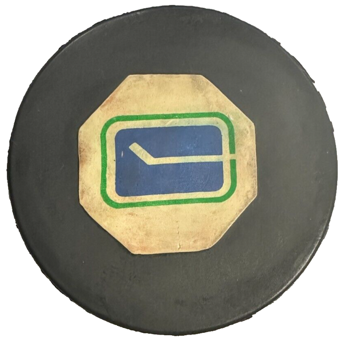 Vintage 1970-73 Vancouver Canucks Art Ross Converse Game Hockey Puck NHL